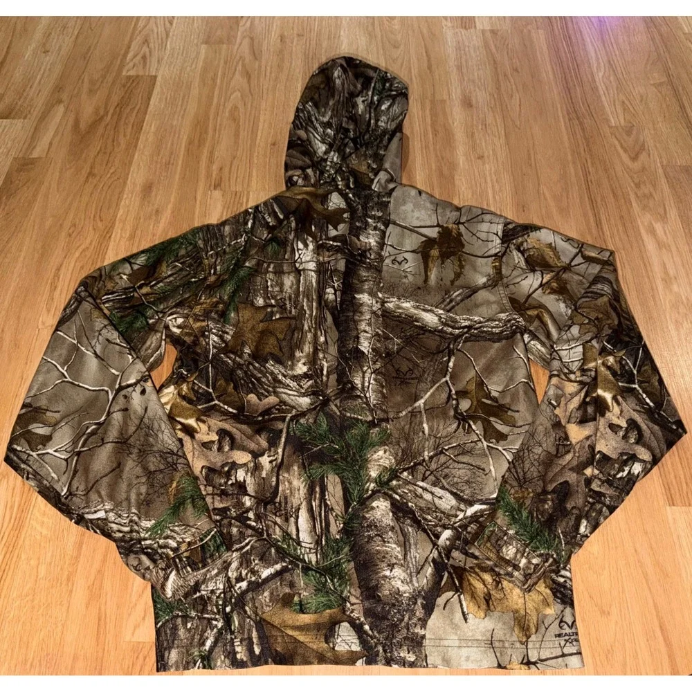 Mount'n Prairie Mens Realtree Xtra Camo Hooded Hunting Jacket XL Mesh Lined